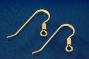 Earhook 925/- Silver gold plated