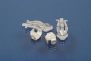 Ear clip 17,5 x 6,5mm and holder H 5,6 x W 6,6mm for soldering in 925/- Silver