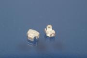 Ear clip 17,5 x 6,5mm and holder H 5,6 x W 6,6mm for soldering in 925/- Silver