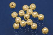 1-Hole-Bead 3,0mm 925/- Silver gold plated
