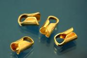Rubber end caps 925/- Silver gold plated 3,0mm