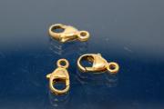 Oval Trigger Clasp 9mm 925/- Silver gold plated