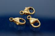 Oval Trigger Clasp 13mm 925/- Silver gold plated