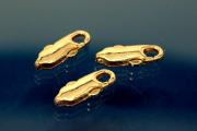 Double Trigger Clasp 15mm 925/- Silver gold plated
