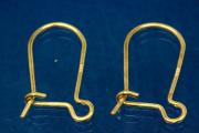 Earhook with integrated loop in 925/- Silver gold plated