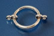 Chain shortener 925/- Silver rhodium plated polished rund with 2 x rollo Oval 25mm thickness 2,6mm