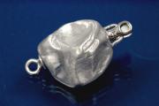 Nugget clasp size 23,5 x 14,0mm 925/- Silver rhodium sanded
