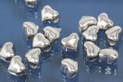 Spacer beads heavy version heart shape 925/- silver, size Maße ca.6,2x5,3x4,0mm, B1,95mm,