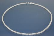 Zopfkette massiv ca.Ma�e �3,5mm mit Karabiner, ca. Ma�e Endglied A� 4,4mm, 925/- Silber, L�nge ca. 55cm