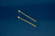 Head pin  20mm long 925/- Silver gold plated