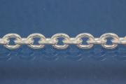 anchor oval chain 925/- by meter,approx sizes length 4,9mm, width 3,8mm, thickness Ø 1,0mm,antitarnish, silverplated