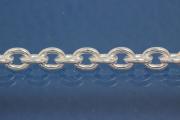 anchor oval chain 925/- by meter,approx sizes length 4,9mm, width 3,8mm, thickness  1,0mm,antitarnish, silverplated