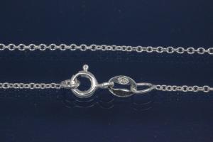 Round Anchor Chain bracelet with spring ring in 925/- Silver,