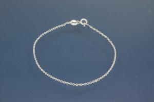 Round Anchor Chain bracelet with spring ring in 925/- Silver,