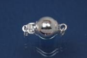 Magnetic ball clasp, rhodium plated, 14mm (Magnetic invisible)
