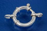 Ring clasp with 2 rollo 925/- Silver Ø19mm, 3mm