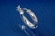 Rohrcreolen poliert 925/- Silber ca. A15mm, I9,0mm, Rohr rund RD A3mm