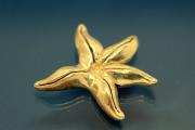 star fish bead approx. 31x30mm 999/- Silver gold plated