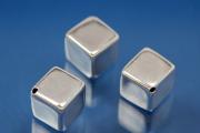 Cube diagonal gebohrt approx 10x10mm 999/- Silver