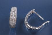 Hoops 925/- Silver rhodium plated approx size A16,0mm, I13mm, wide 4,0mm-5,0mm-4,0mm