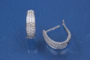 Klappcreolen 925/- Silber rhodiniert ca.A�16,0mm, I�13mm, Breite 4,0mm-5,0mm-4,0mm