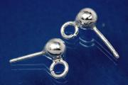 Ear stud with ball Ø 5mm  925/-Silver