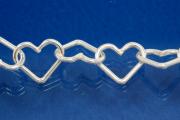 Heart chain 10mm 925/- Silver