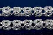 Knigskette ca. 5,4mm breit, Draht ca. 0,9mm, 925/- Silber