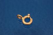 Spring ring Ø 5,0mm 585/- Red Gold