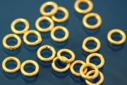 Jump rings round soldered 5,5mm x 1,0mm 585/- gold