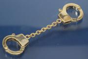 Hand-Cuffs Clasp 925/- Silver gold plated, large