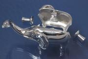Schliee Elefant poliert aufklappbar 925/- Silber rhodiniert