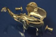 Schliee Elefant poliert aufklappbar 925/- Silber vergoldet