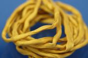 Habotai-Silk-Cord, 110cm long, Ø3mm, dark yellow