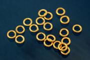 925/- Silver gold plated jump rings soldered Ø3,5mm x 0,68mm