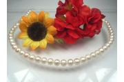 Strand Freshwater Pearls, White, round ca. 7,5-8mm, Length ca. 39-40cm