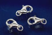 Trigger Clasp with open Ring 13 mm 925/- Silver