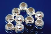 Bead heavy qualitiy polished 925/- Silver 5mm hole 2,2mm