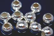 Bead heavy qualitiy polished 925/- Silver 6mm hole 2,4mm