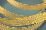Organza Ribbon by meter, width ca. 10mm, gold color, double sided