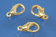 Trigger clasp metal alloy gold color,12mm