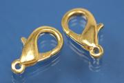 Trigger clasp metal alloy gold color,16mm