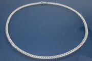 curb chain 925/- silver 50cm long approx. 4,4mm polished