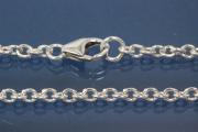 Rundankerkette �3mm 925/- Silber mit Karabiner, L�nge 70cm