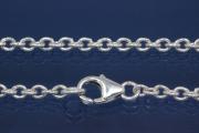 Round Anchor Chain necklace 2,3mm 925/- Silver with trigger clasp, Length 50cm