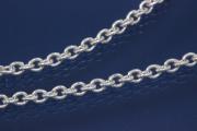 Round Anchor Chain necklace 2,3mm 925/- Silver with trigger clasp, Length 70cm