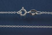 Round Anchor Chain necklace 1,2mm 925/- Silver with trigger clasp, Length 45cm
