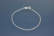 Round Anchor Chain necklace 1,2mm 925/- Silver with trigger clasp, Length 45cm