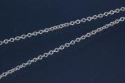 Round Anchor Chain necklace 1,2mm 925/- Silver with trigger clasp, Length 60cm