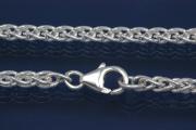 Braid chain 925/- silver 45 cm long approx.  3,5 mm